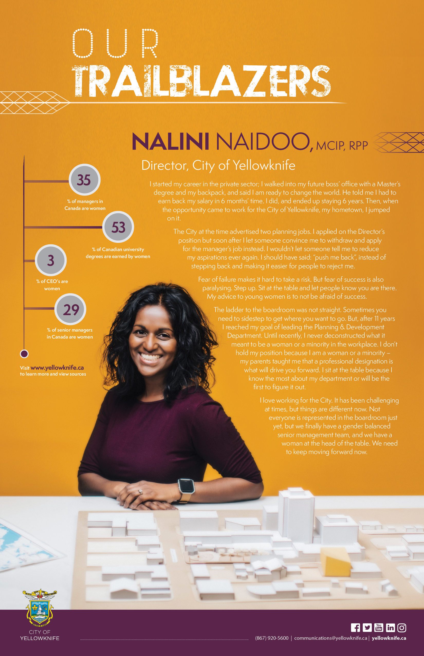 Trailblazer Graphic - Nalini Naidoo (caption below)