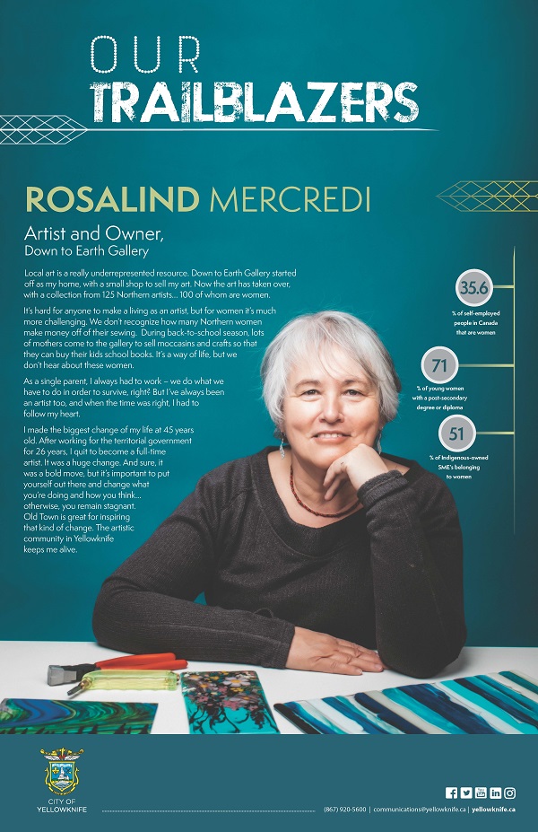 Trailblazer Graphic - Rosalind Mercredi (caption below)