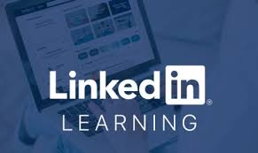 Blue and white LinkedIn Learning logo