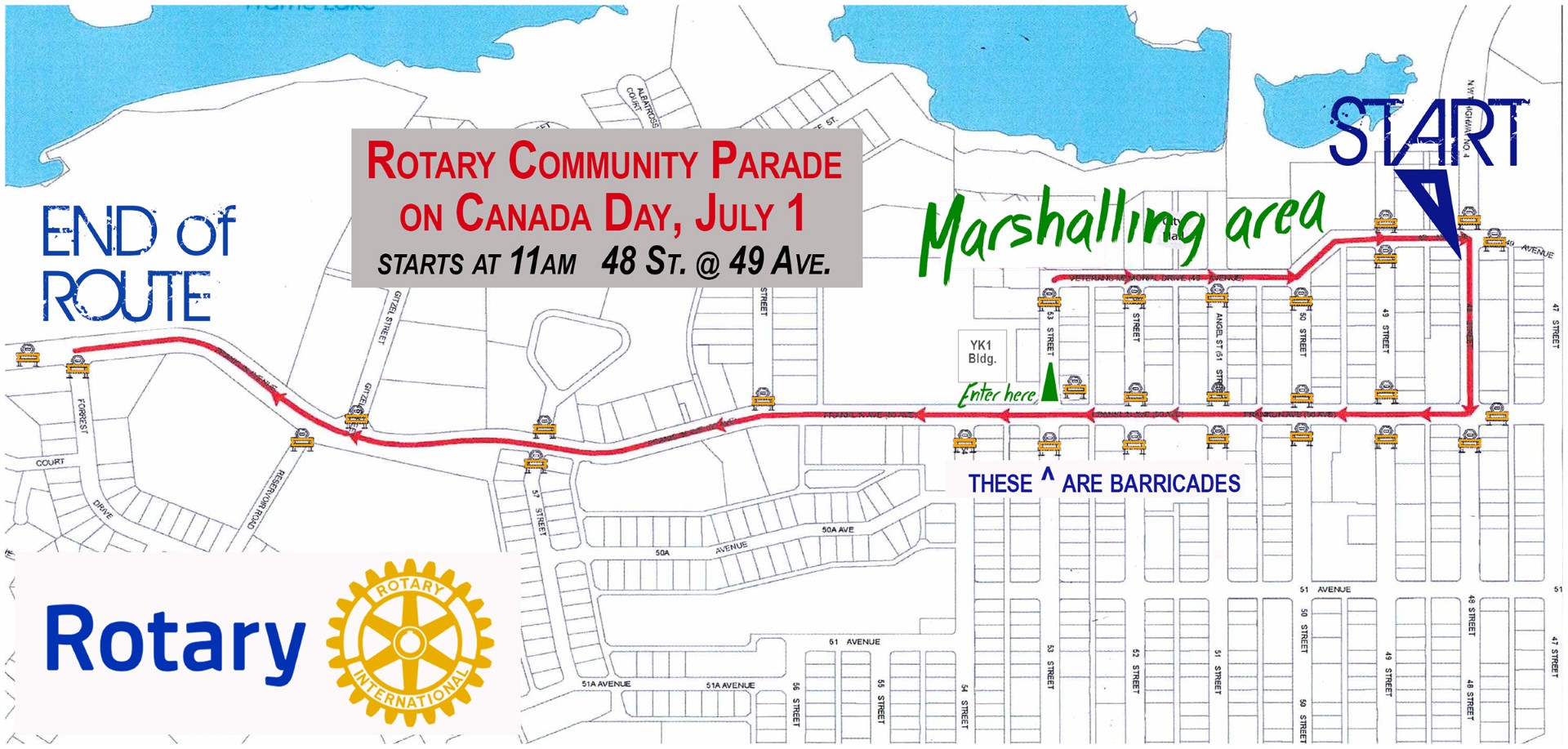 Canada Day Parade Route