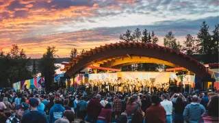 Folk on the Rocks Main Stage in Summer