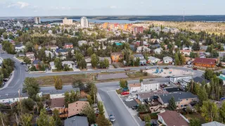 Aerial view of a children playground