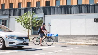 Man biking