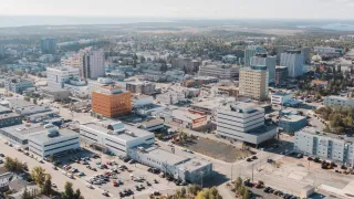 Aerial view of Court House from Explorer Hotel