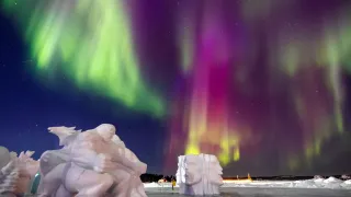 Aurora on top of Snow King's Castle