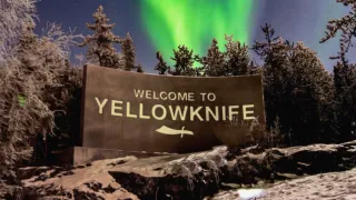 Welcome to Yellowknife sign