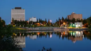 Somba K'e Park from the Legislative Assembly bridge