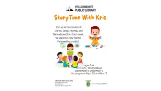 Story Time With Kris Library Event Poster 