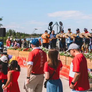 Canada Day 2025 residents dancing by the stage