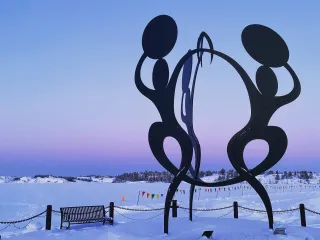Frame Lake Sculpture Winter 