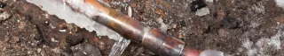 Frozen Water Pipe with breakage