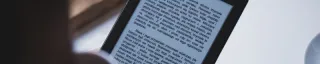 a person reading an ebook