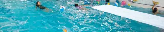 Boy Jumping Into Pool 