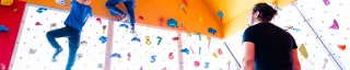Kids Climbing the wall 