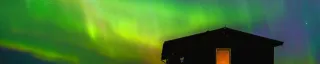House under Aurora