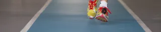 Man walking on the track 