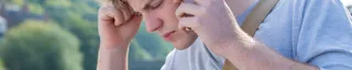 a man making a phone call