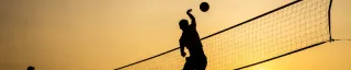 team playing volleyball