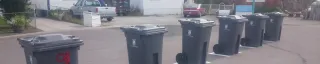 Garbage Bins lined up