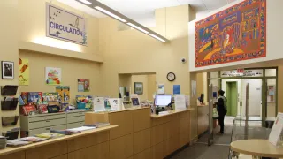Library Entrance Circulation Desk