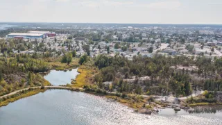Frame Lake view by Aquatic Centre