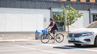 Man biking