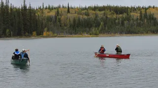 Canoeing on the lake w/ friends 