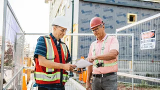 City staffs working on a construction site
