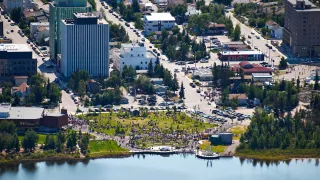 Aerial view from Frame Lake