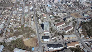 Aerial View Downtown Yellowknife 