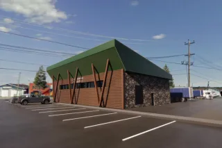 Render of Lift Station #1 as viewed from Franklin Ave.