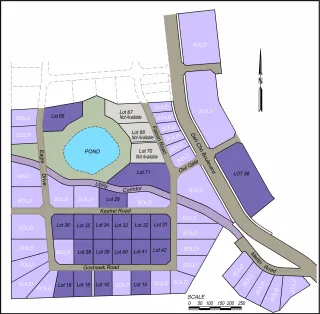 map of Engle Business District Phase 2 Subdivision lots 