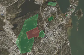 Map of where the New Year's Eve fireworks can best be viewed