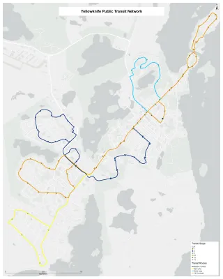 Map of the yellowknife bus routes