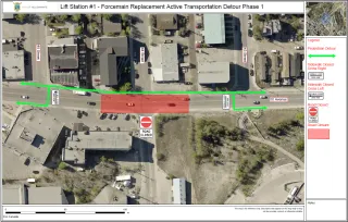 active transportation detour forcemain project p1