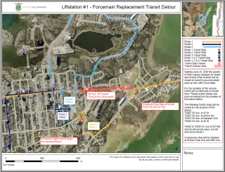 transit detour forcemain project p1